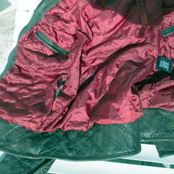 SUPERDRY VINTAGE TARPIT LEATHER MOTO JACKET WITH FAUX FUR COLLAR-SMALL - Picture 4 of 9